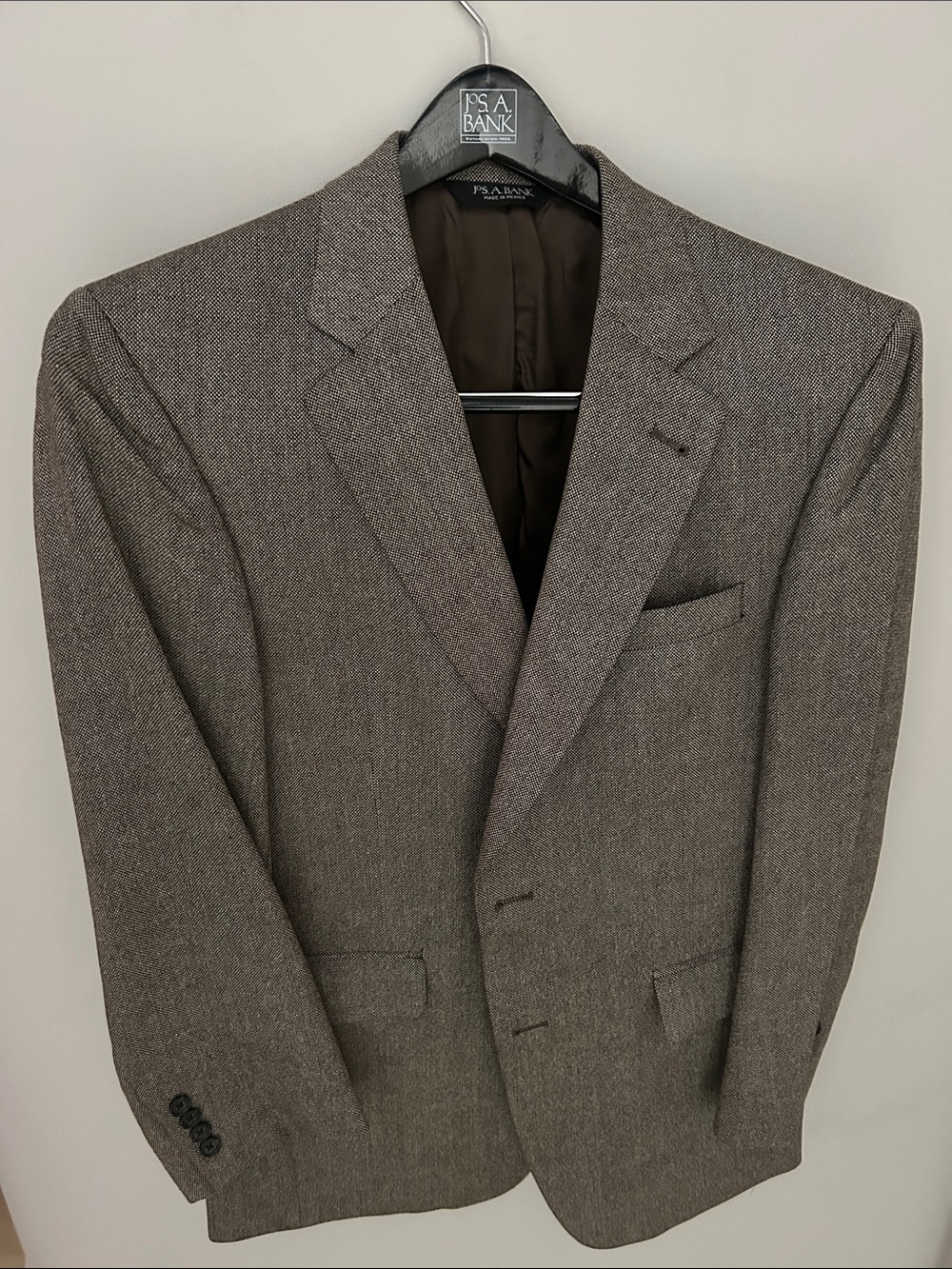 Jos A Bank Brown Men's Blazer - Classic Wool & Silk Blend Sport Coat